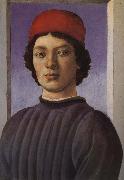 Sandro Botticelli Light blue background as the men Spain oil painting artist